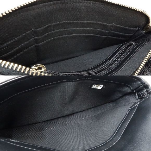 CHANEL Authentic Black Caviar Leather Wallet - Picture 9 of 10